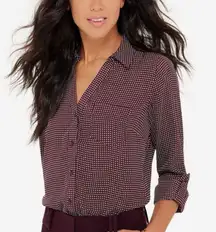 Limited Ashton Burgundy Plaid Gingham Button Down