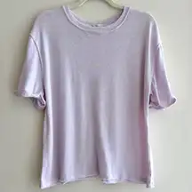 We The Free Nina Pale Lavender T-Shirt, Athleisure Tee, Size Small