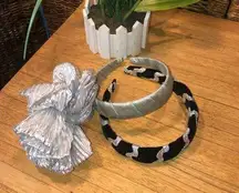 🎈Clearance! BNWT! Set of 2 HeadBands & 1 Silver Ribbon Hair Clasp🎈 2/$15 3/$25