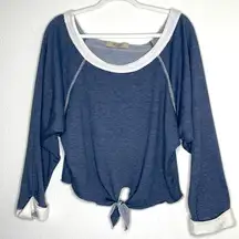 LUCY LOVE OH SO SO SOFT long sleeve sweatshirt lightweight flattering front tie