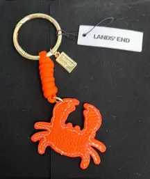 Lands' End | Vibrant Orange Crab Keychain/Bag Charm