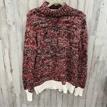 Philosophy Red Chunky Knit Turtleneck Sweater Women’s Size Large