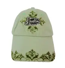 Justin Boots Women’s Green Strapback Baseball Cap Hat M&F Western Products