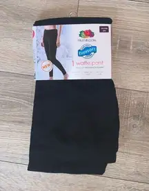 Fruit of the Loom NWT  black XXL waffle pant cold gear leggings