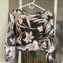 Rachel Zoe tropical print blouse, size M