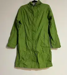 L.L. Bean Green Waterproof Ripstop Rain Jacket Size Small Nylon
