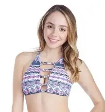 Raisin's  Bikini Top Swim Newport High Neck Juniors Halter Beach Surf Medium NWT