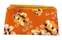 SALE Rachel Pally Orange Blossom Floral Reversible Clutch Zip Top travel Bag