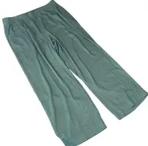 Old Navy | Linen Blend Olive Green High Rise Lagenlook Wide Leg Pant | XXL Tall