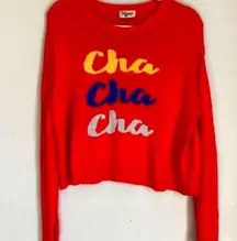 SHOW ME YOUR MUMU VARSITY KNIT SWEATER CHA CHA CHA KNIT