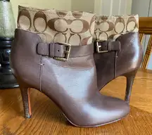 Coach Messina Jacquard Signature C Booties