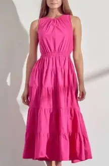 NWT The blue door boutique &Merci Maxi Length Dress pink back out size M…