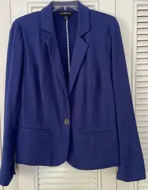 Lane Bryant Bright Blue Short Blazer Soft Knit 2 Pockets Size 18/20​