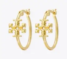 TORY BURCH SMALL ELEANOR HOOP EARRING, BRAND NEW, $98