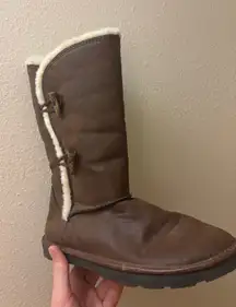 Sonoma Brown fuzzy boots size seven