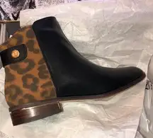 Black With Cheetah Print Bootie