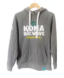 Kona Big Wave‎ Liquid Aloha Gray Pullover Hoodie Sweatshirt Size Small