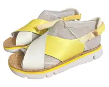 NEW Camper Women Oruga Sandals White Yellow Twins Shoes EU 35 US Womens Size 5