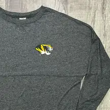 University Of Missouri Tigers Spirit Shirt Women M Mizzou Grey Relaxed