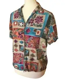 Bright 90s patchwork shirt