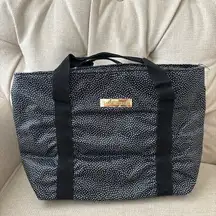 Isaac Mizrahi Black and White Tote Elegant Structured Design-Insulated Lunch Box