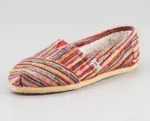 Fleece-Lined multicolor Slip-On shoe sz 7.5.