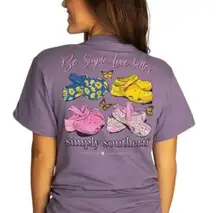 Simply Southern Light Purple Be Simple Live Better Short Sleeve Tee Size Large
