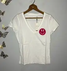 Juicy Couture White Short Sleeve Tee with Pink Logo NWT