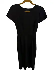 J.Crew Women's Black Jumpsuit Short Sleeve Pleated Size 2 Zip Closure
