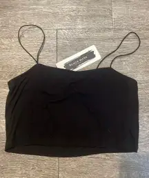 Blush Mark Black Cropped Tank