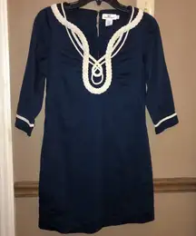 Vineyard Vines Nautical Rope‎ Appliqué Tunic Dress Navy Blue 0