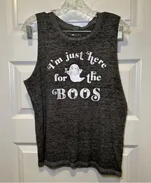 Fifth Sun Grey Burnout “I’m Just Here For the Boo’s” Ghost Graphic Tank size M