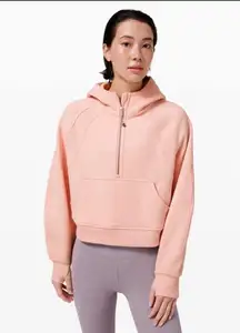 Lululemon Scuba Oversized 1/2 Zip Hoodie Pink Mist