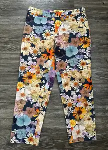 Anthropologie Maeve Moxy Collection Pants Floral Women Size4P Trousers Colorful