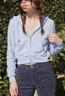 Light Blue Cropped Hoodie