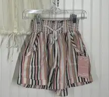 Madewell Off Shoulder Drawstring Waist Top & Simply Blessed Shorts Set Size S