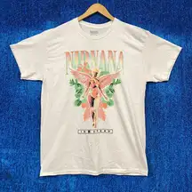 Nirvana In Eutero Beige Graphic T-Shirt Size Medium