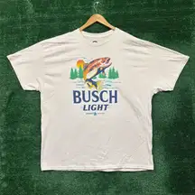 Busch Light Brewed In U.S.A. Bass Fishing T-Shirt Size XXL