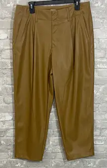 A New Day High-Rise Faux Leather Tapered Ankle Pants in dusty fig