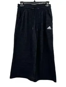 Adidas size small dark gray wide‎ leg sweatpants with pockets crop length