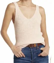 Madewell Monterrey knit sweater tank in light peachy pink. Size Medium