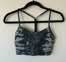 Lululemon Flow Y Longline Sport Bra Nulu Blue Gray