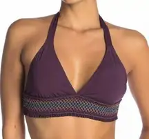 Bleu Rod Beattie Purple Halter V-Neck Bikini Top