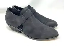 Eileen Fisher Lisbon Cut Out Nubuck‎ Bootie Black Size 7.5