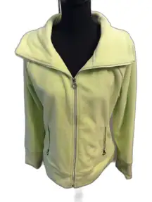 Calvin Klein Medium Quick Dry Cell Phone Pocket Lime Green Zip Up Jacket