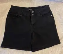 Silver Crush 15/16 Women's Black Denim Shorts NWT
