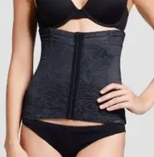 Maidenform  Corset Black Tummy Slimmer Waist Cincher Shapewear Size Medium