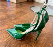 Emerald Green translucent see through high heels