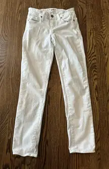 Paige Skyline Ankle Peg Jeans Womens Size 26 US Size 2 Optic White Stretch EUC