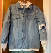 Killua Hunter x Hunter by Dabub-art Yoshihiro Togashi Denim Jacket White Hoodie